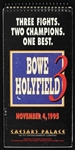 1995 Bowe vs. Holyfield 3 Caesars Palace Note Pad