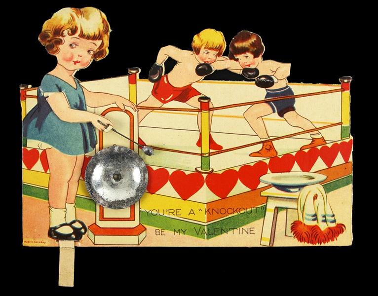 1950s Youre a "Knockout" Be My Valentine 5"x 7" Card
