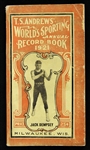 1921 Jack Dempsey T.S. Andrews Worlds Sporting Annual Record Book Milwaukee, Wis. 