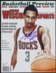 2009 Brandon Jennings Milwaukee Bucks Signed Inside Wisconsin Sports (JSA)
