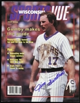 1984 Jim Gantner Milwaukee Brewers Signed Wisconsin Sports Vue (JSA)