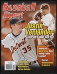 2011 Justin Verlander Detroit Tigers Baseball Digest 