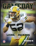 2012 Clay Matthews Green Bay Packers vs Detroit Lions Game Day Program 