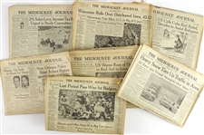 1950s-1960s Milwaukee Journal Newspapers (Lot of 15) 