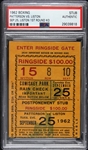 1962 Floyd Patterson vs Sonny Liston Boxing Ticket Stub (PSA/DNA Slabbed)