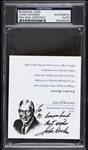 1948-1975 John Wooden U.C.L.A. Bruins Autographed Business Card (PSA/DNA Slabbed)