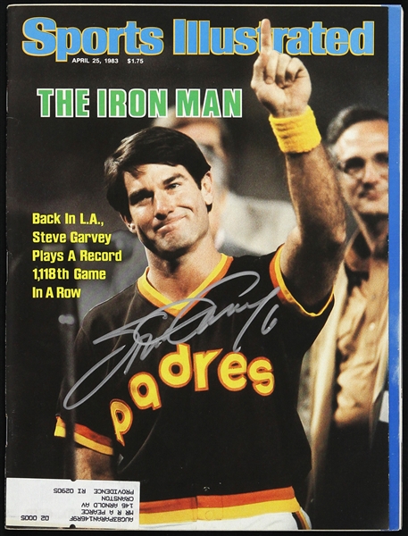 1983 Steve Garvey San Diego Padres Autographed Sports Illustrated Magazine (JSA)