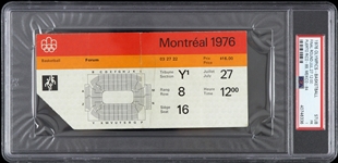1976 Olympics—Basketball Final Round Puerto Rico vs Mexico Ticket Stub (PSA/DNA Slabbed)