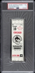 1974 Chicago Fire vs Jacksonville Sharks Phantom WFL Full Ticket (PSA/DNA Slabbed)
