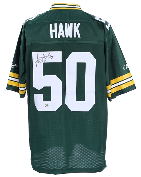 2000s AJ Hawk Green Bay Packers Signed Jersey (JSA)