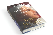 2002 John McCain US Senator/Presidential Candidate Signed "Worth The Fighting For" Hardcover Book (PSA/DNA)   