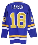 2000s Hanson Brothers Slap Shot Signed Charelstown Chiefs Jersey (Beckett)