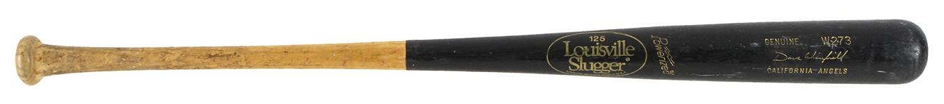 1991 Dave Winfield California Angels Louisville Slugger Professional Model Game Used Bat (MEARS LOA
