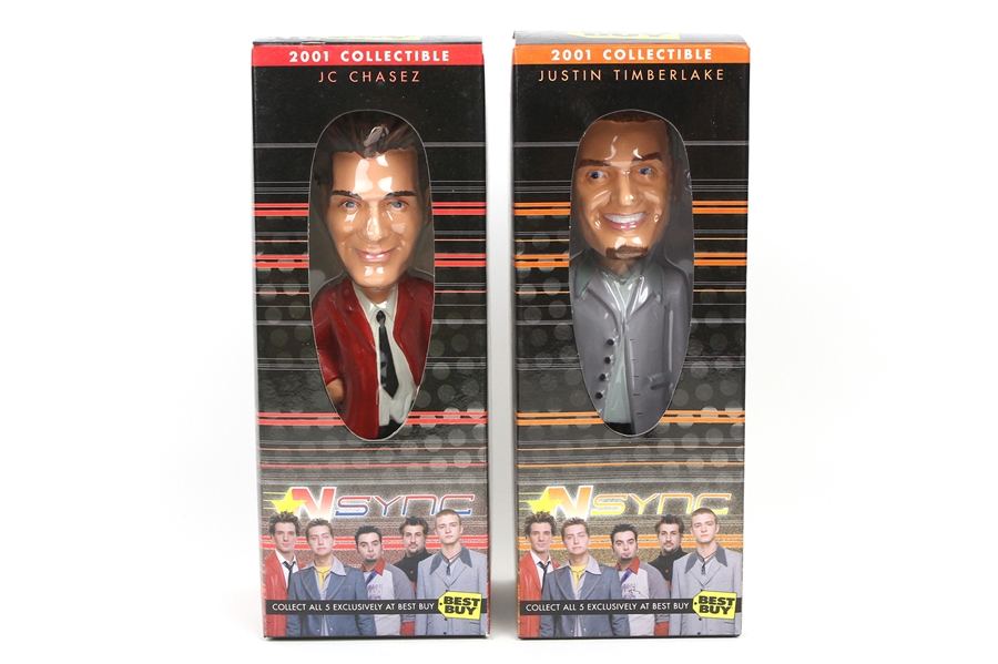 2001 NSync Justin Timberlake & JC Chasez Bobble Heads (Lot of 40+)