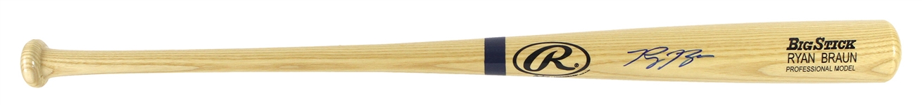 2000's Ryan Braun Milwaukee Brewers Signed Rawlings Adirondack Bat (JSA)