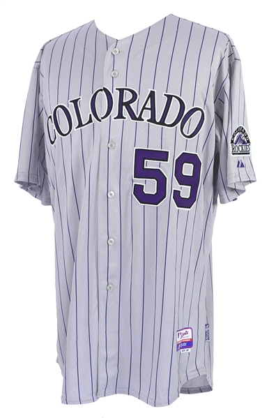 2009 Mark Strittmatter Colorado Rockies Signed Game Worn Jersey (MEARS LOA/JSA/Team Letter)