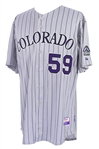 2009 Mark Strittmatter Colorado Rockies Signed Game Worn Jersey (MEARS LOA/JSA/Team Letter)