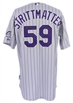 2009 Mark Strittmatter Colorado Rockies Signed Game Worn Jersey (MEARS LOA/JSA/Team Letter)