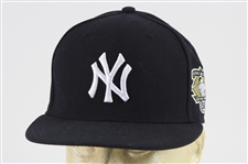 2015 (May 24) Jose Pirela New York Yankees Game Worn Bernie Williams Number Retirement Cap (MEARS LOA/MLB Hologram/Steiner)