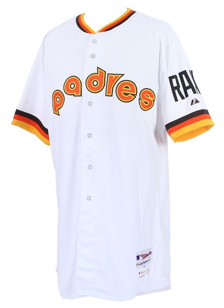2014 (May 22) Josh Johnson San Diego Padres Game Worn 1984 Throwback Jersey (MEARS LOA)