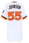 2014 (May 22) Josh Johnson San Diego Padres Game Worn 1984 Throwback Jersey (MEARS LOA)