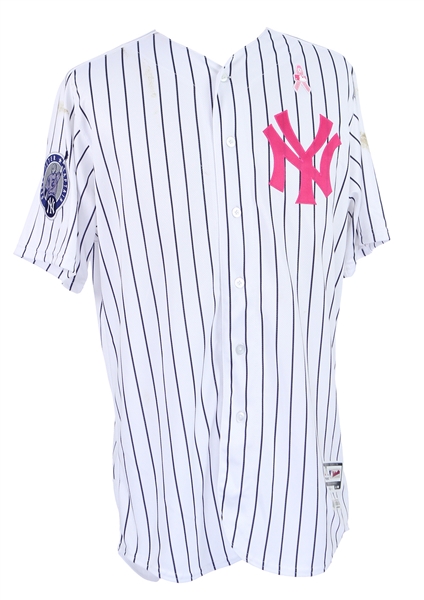 2017 (May 14) Matt Holliday New York Yankees Game Worn Mothers Day/Derek Jeter Number Retirement Jersey (MEARS A10/MLB Hologram/Steiner) 302nd Career HR 