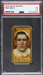 1911 Fred Beck Boston Rustlers T205 Gold Border Trading Card (PSA/DNA Slabbed)