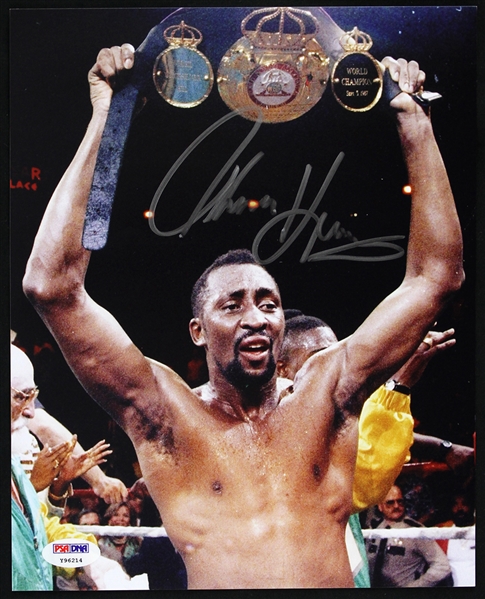 1987 Thomas Hearns Signed 8"x 10" Photo (PSA/DNA)