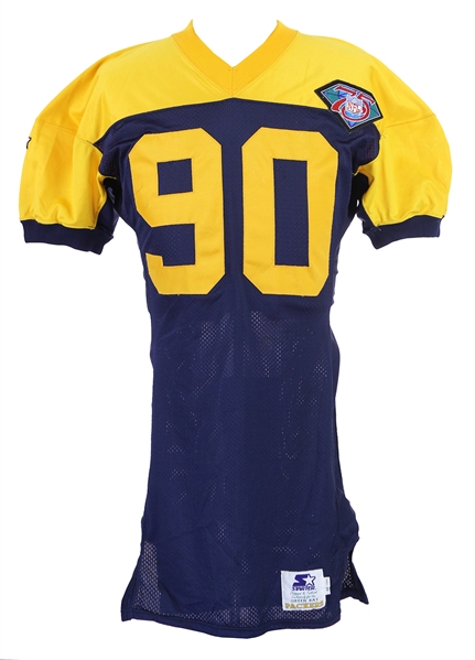 1994 Steve McMichael Green Bay Packers Signed Game Worn Throwback Alternate Jersey (MEARS LOA/JSA)