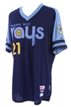 2015 (June 27) James Loney Tampa Bay Rays Siged Game Worn Turn Back The Clock Uniform (MEARS LOA/MLB Hologram)