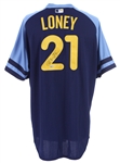 2015 (June 27) James Loney Tampa Bay Rays Siged Game Worn Turn Back The Clock Uniform (MEARS LOA/MLB Hologram)
