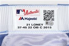 2015 (June 27) James Loney Tampa Bay Rays Siged Game Worn Turn Back The Clock Uniform (MEARS LOA/MLB Hologram)