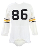 1960s (late) Army Black Knights #86 Game Worn Durene Football Jersey (MEARS LOA)