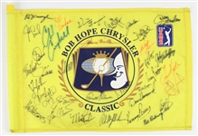 2000s Bob Hope Chrysler Classic Multi Signed Flag w/ 32 Signatures Including Arnold Palmer, Johnny Miller, Billy Casper & More (JSA)