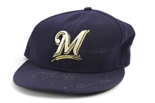 2007 (September 30) Rickie Weeks Milwaukee Brewers Signed Game Worn Cap (MEARS LOA/JSA)