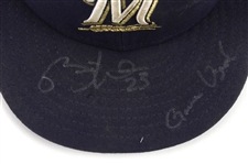 2007 (September 30) Rickie Weeks Milwaukee Brewers Signed Game Worn Cap (MEARS LOA/JSA)