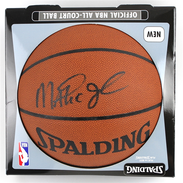 2000s Magic Johnson Los Angeles Lakers Signed ONBA Stern Basketball (JSA)
