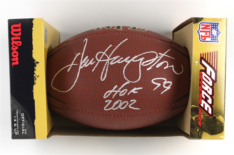 2000s Dan Hampton Chicago Bears Signed Football (JSA)