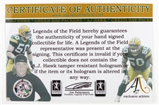 2006 AJ Hawk Green Bay Packers Signed Under Armour Cleat (JSA)