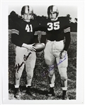 1990's Glenn Davis Doc Blanchard Army Black Knights Signed Repro Leather Football Helmet & 8 x 10 Photo (JSA)
