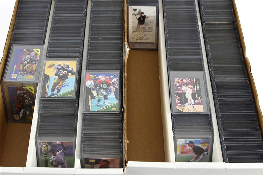 1994-1996 Various Sports Autographed Trading Cards, Mini Trading Cards and Prepaid Calling Cards Including Alex Rodriquez, Derek Jeter, Kevin Garnett, Derrick Brooks and More (Lot of 970+)