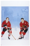 1983 Bobby Hull & Stan Mikita Chicago Black Hawks "Hall of Fame" Signed 26"x 40" Poster