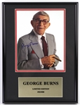 George Burns Framed Autograph
