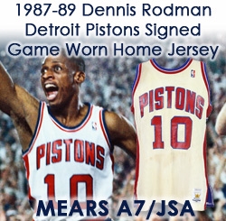 game worn rodman jersey