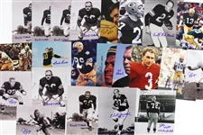 1950’s-1980’s Green Bay Packers, Pittsburgh Steelers, and Kansas City Chiefs Autographed Color and Black and White 8x10 Photos Including Chester Marcol, Lynn Dickey, Paul Horning, and More (JSA) (Lot