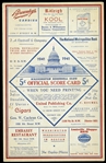 1941 Washington Senators vs. New York Yankees Unscored Program