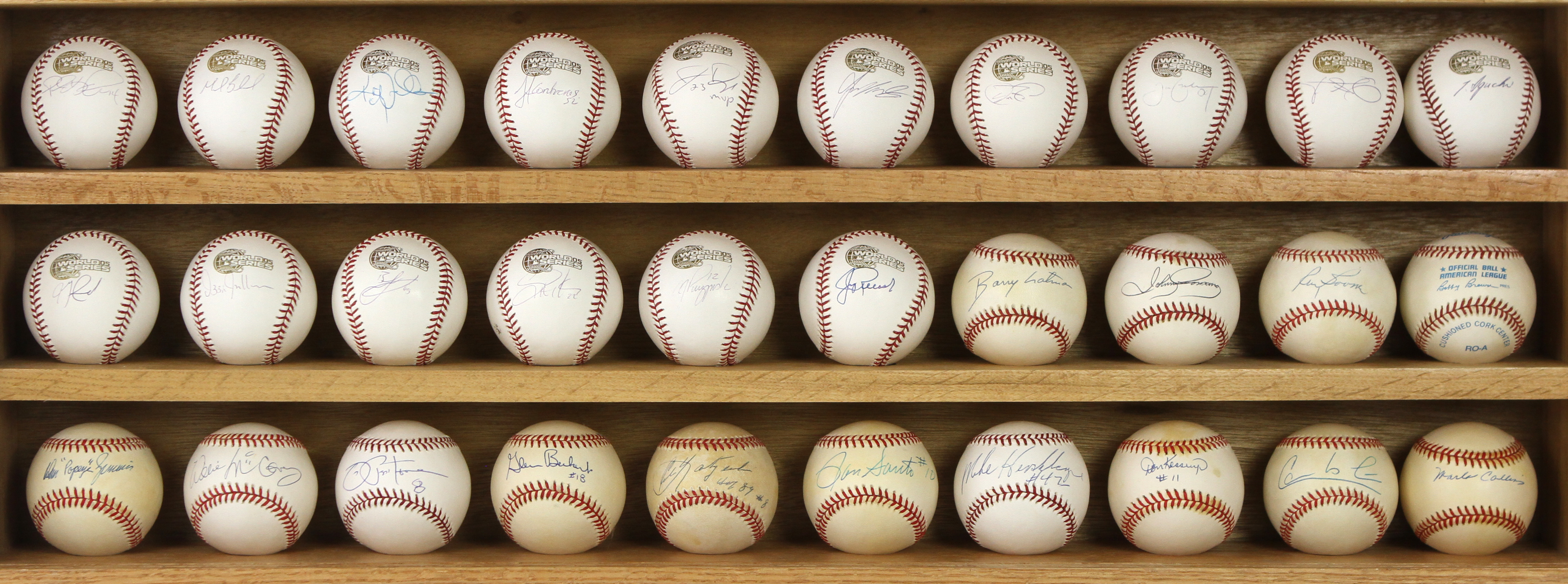 Large Baseball Collection Lot Detail - 1980's -2000's Massive Signed Baseball Collection - Lot of ...