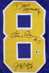 2000's Hanson Brothers Slap Shot Signed Charelstown Chiefs Jersey (Beckett)