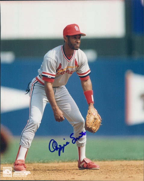 1982-1996 Ozzie Smith St. Louis Cardinals Autographed Color 8"x10" Photo (JSA)