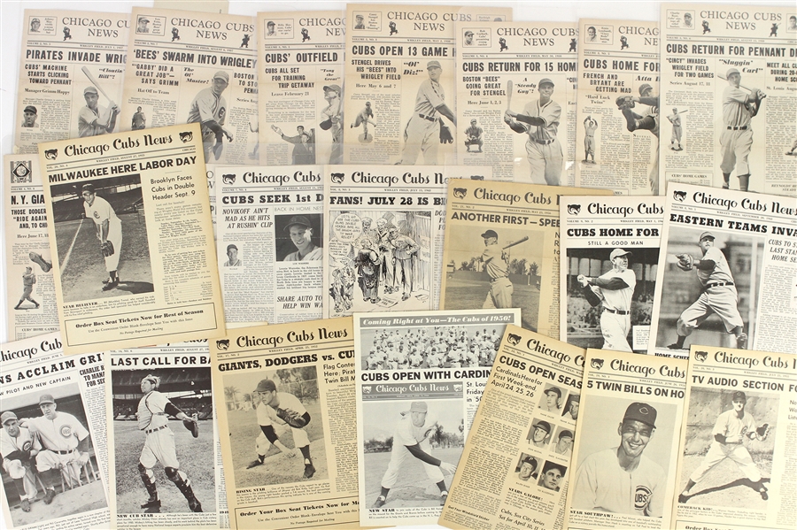 Lot Detail 193755 Chicago Cubs News Newsletter Collection Lot of 50+